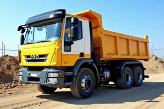Camion benne 3 5 ton d occasion sur un chantier ensoleille